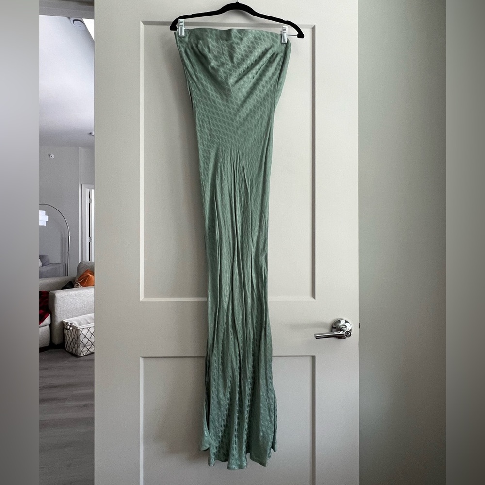 EUC strapless silk dress